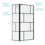 Voir la diapositive 4 : Aurlane Paroi de douche type indusriel noir avec volet piovant 90x195 cm - BRICKS 90+40