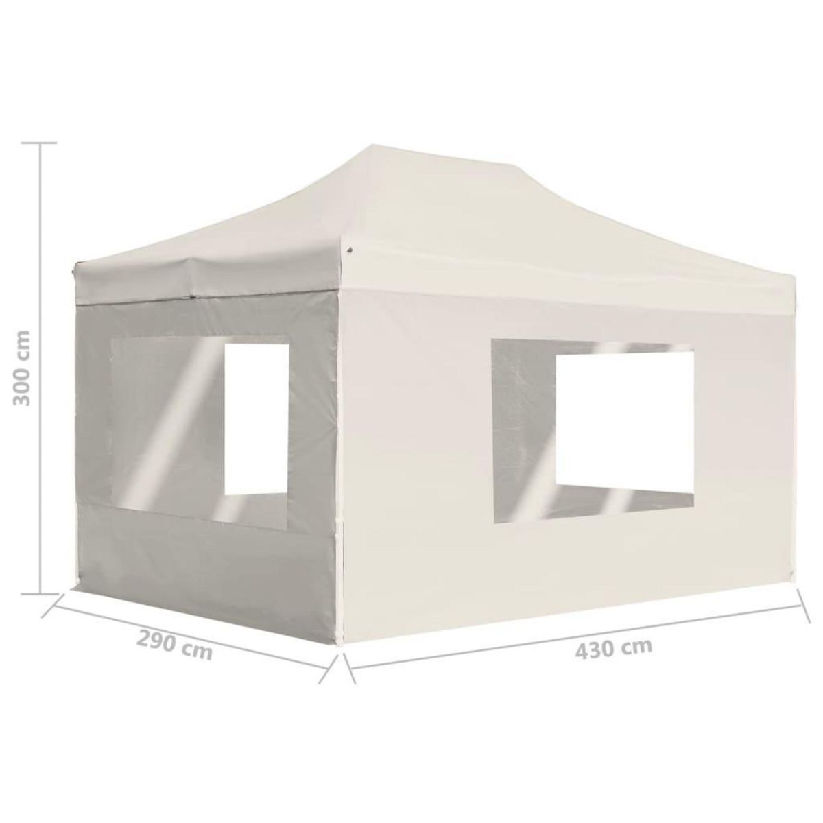 VIDAXL Tente de reception pliable avec parois Aluminium 4,5x3 m Creme