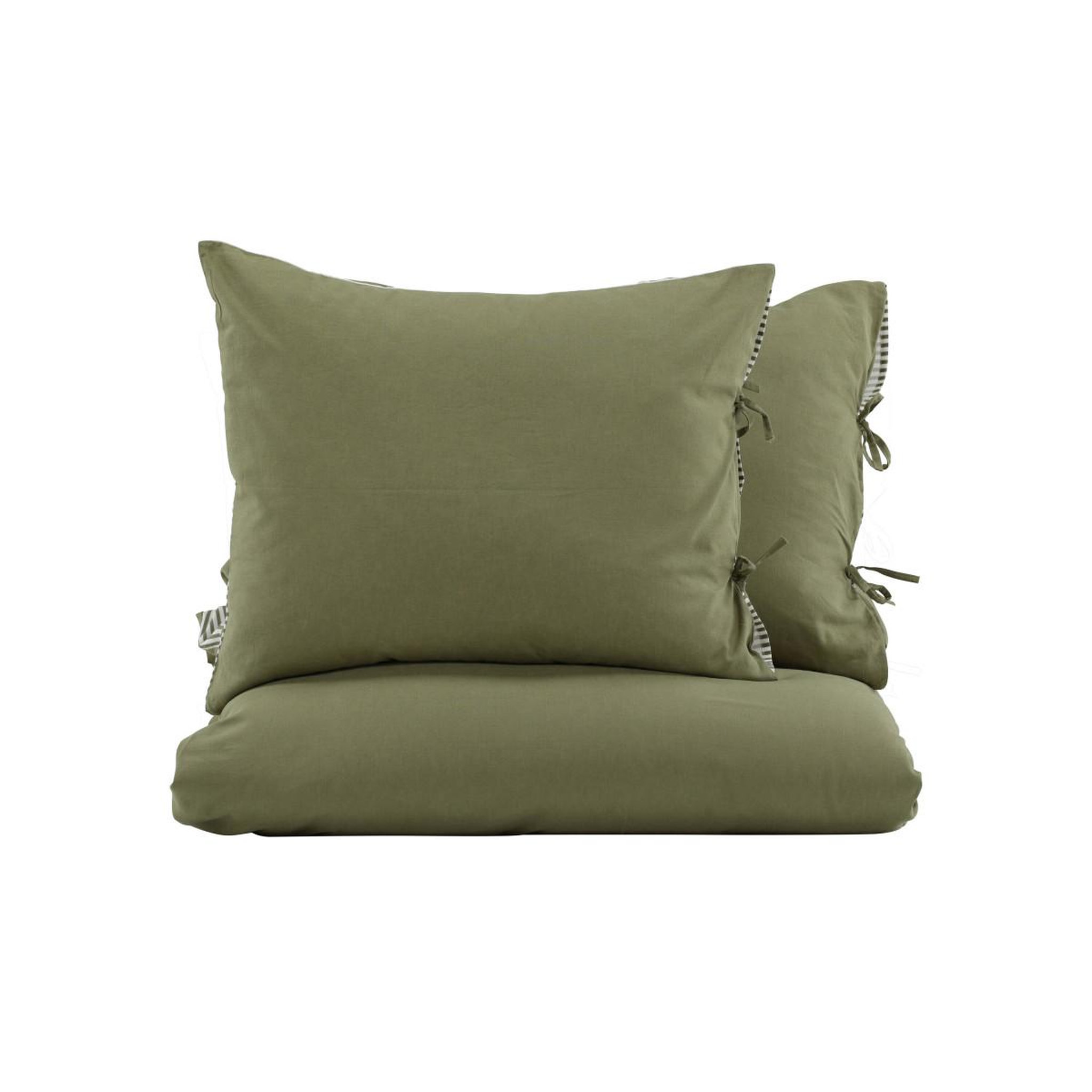 Voir la diapositive 2 : Paris Prix Parure de lit 3 pièces  jenna  240x220cm vert