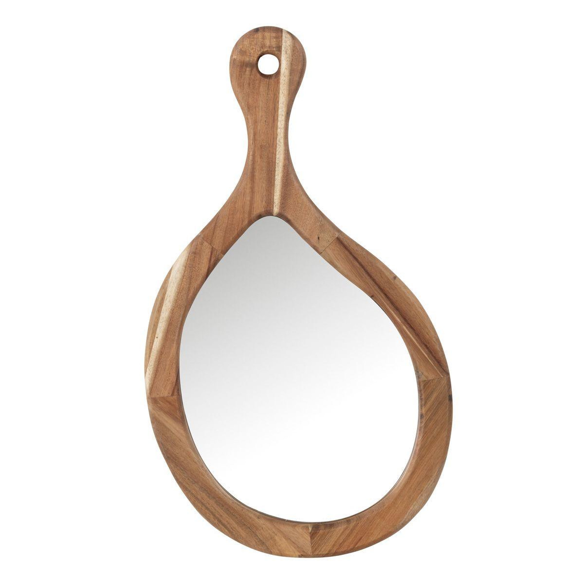 J-LINE Miroir Mural en Bois  Palette  63cm Naturel