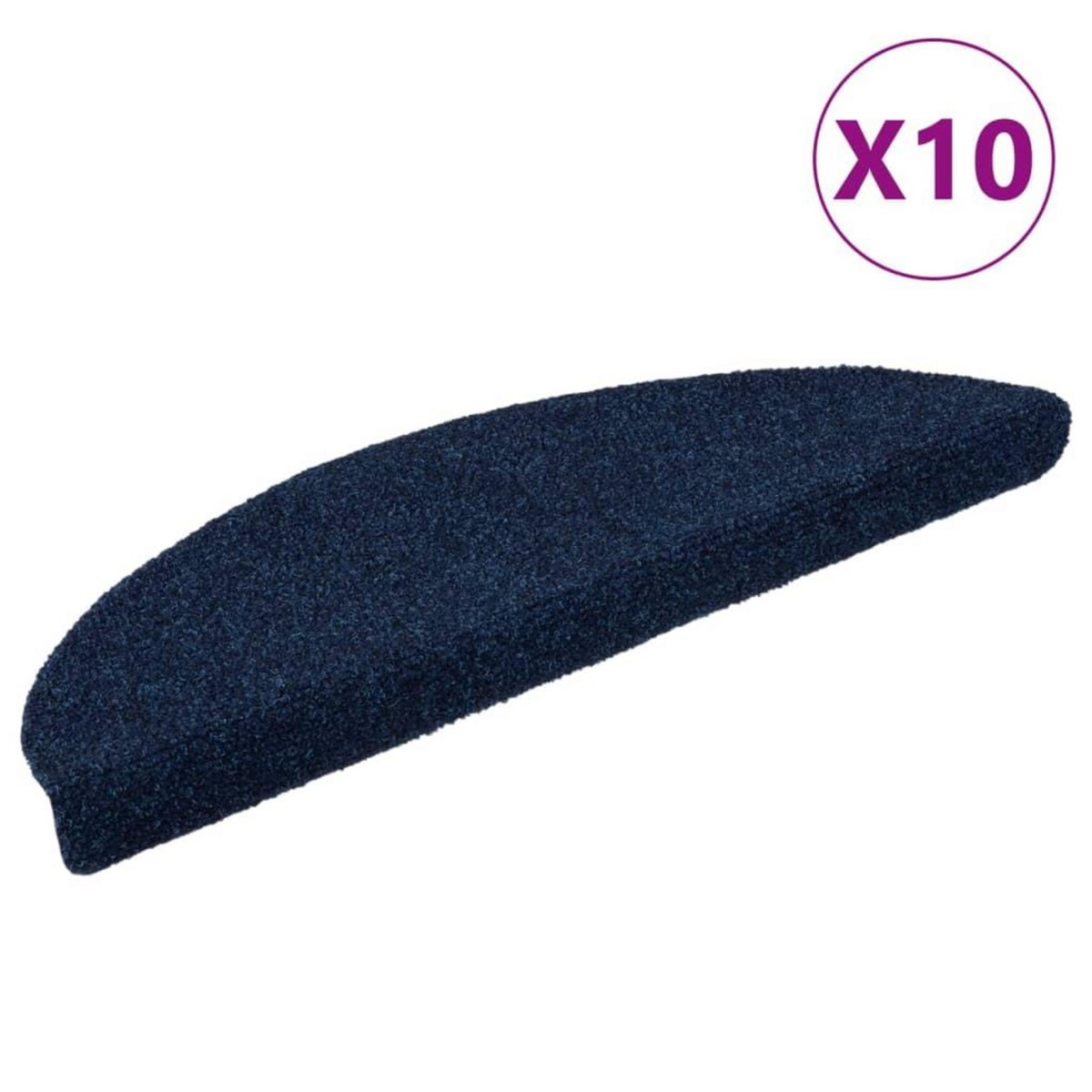 VIDAXL Tapis autoadhesifs 10 pcs Bleu marine 56x17x3 cm Aiguillete