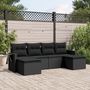 Voir la diapositive 1 : VIDAXL Salon de jardin 6 pcs avec coussins noir resine tressee