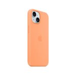 APPLE Coque iPhone 15 MagSafe silicone Sorbet orange