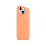 Voir la diapositive 1 : APPLE Coque iPhone 15 MagSafe silicone Sorbet orange