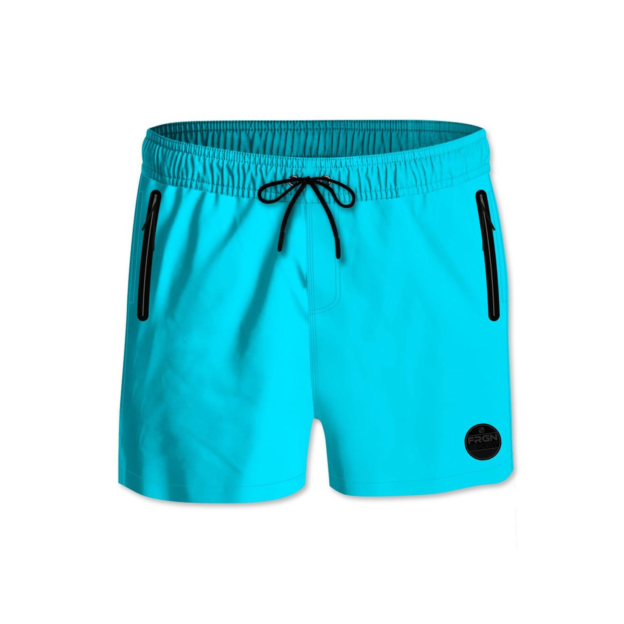 FREEGUN Short de bain court homme avec doublure Neon Premium. Coloris disponibles : Bleu
