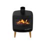Voir la diapositive 4 : Supra Poêle à bois fonte 10kw noir - FR9016130B