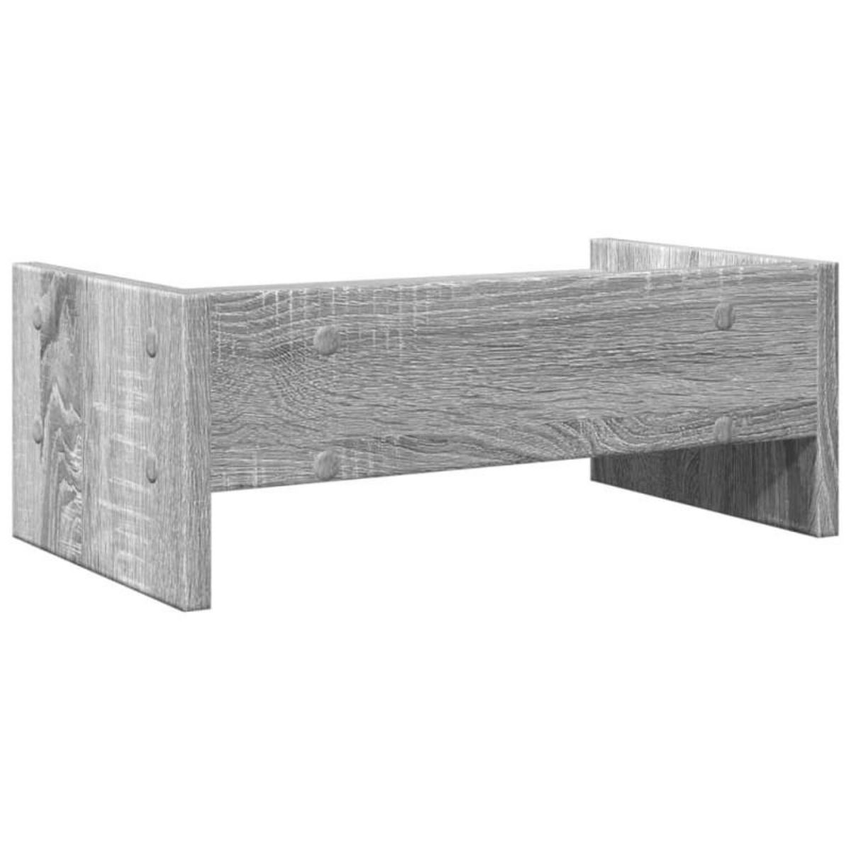 VIDAXL Support de moniteur sonoma gris 42x24x16 cm bois d ingénierie