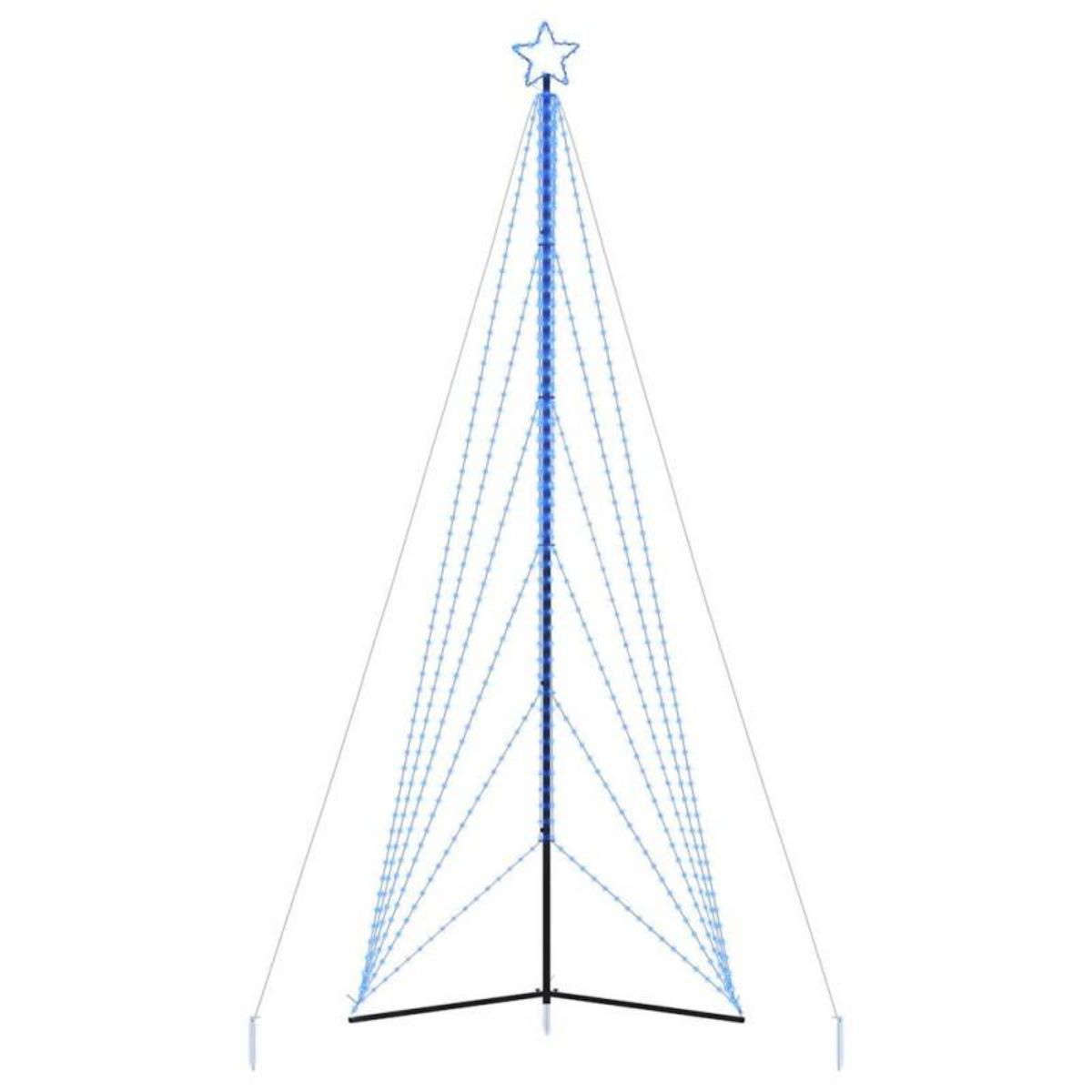 VIDAXL Guirlande de sapin de Noël 861 LED bleu 478 cm