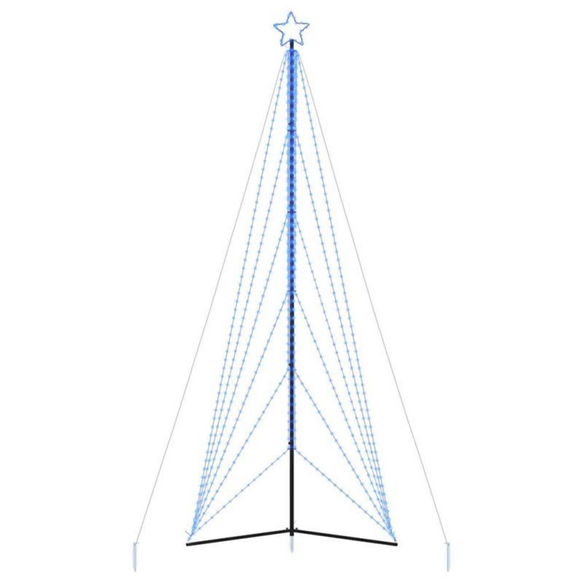 VIDAXL Guirlande de sapin de Noël 861 LED bleu 478 cm
