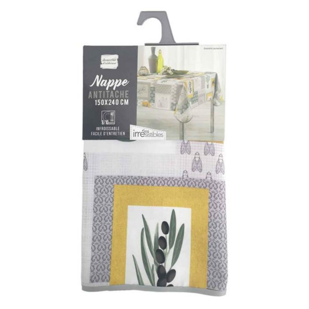 Paris Prix Nappe Antitache  Graziella  150x240cm Jaune & Vert