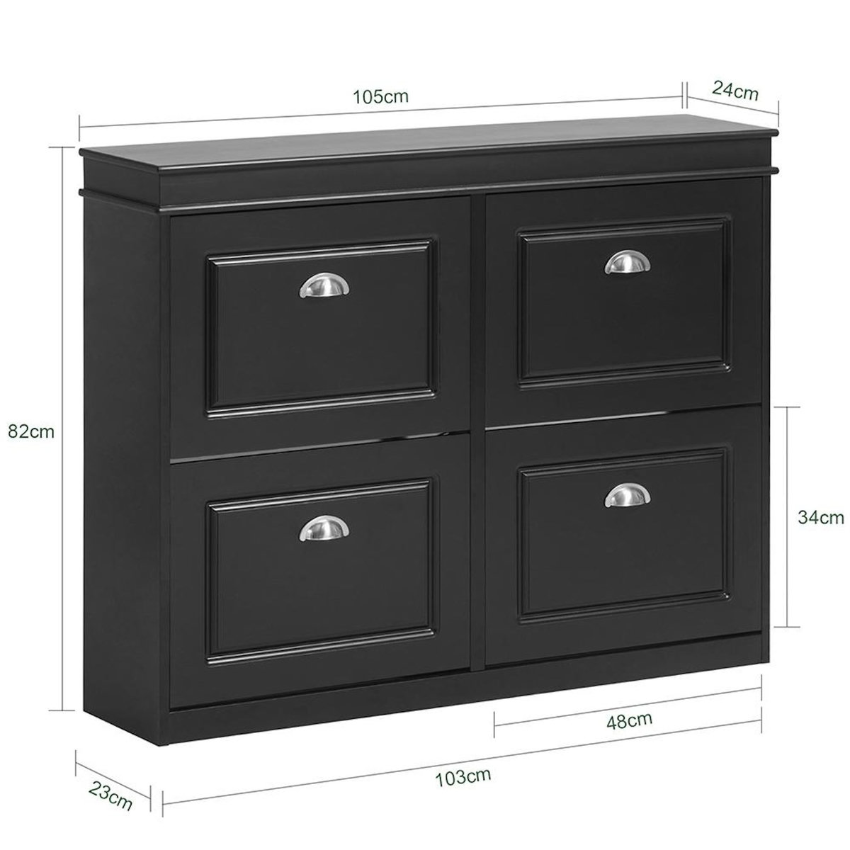 SOBUY SoBuy - Meuble À Chaussures à 4 tiroirs - Classique - FSR79