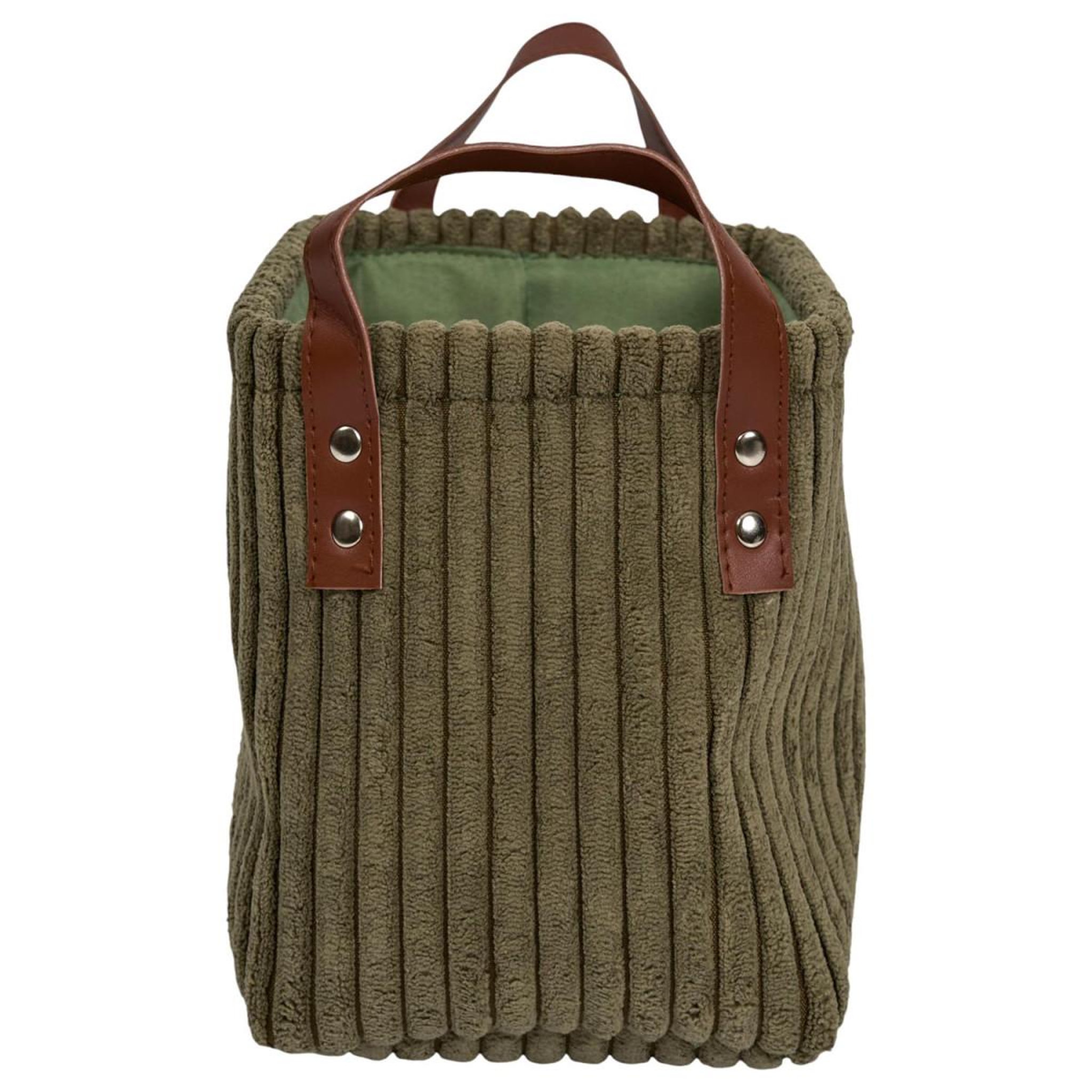 Voir la diapositive 3 : The Home Deco Factory Lot de 3 paniers de rangement  velours côtelé  36cm vert