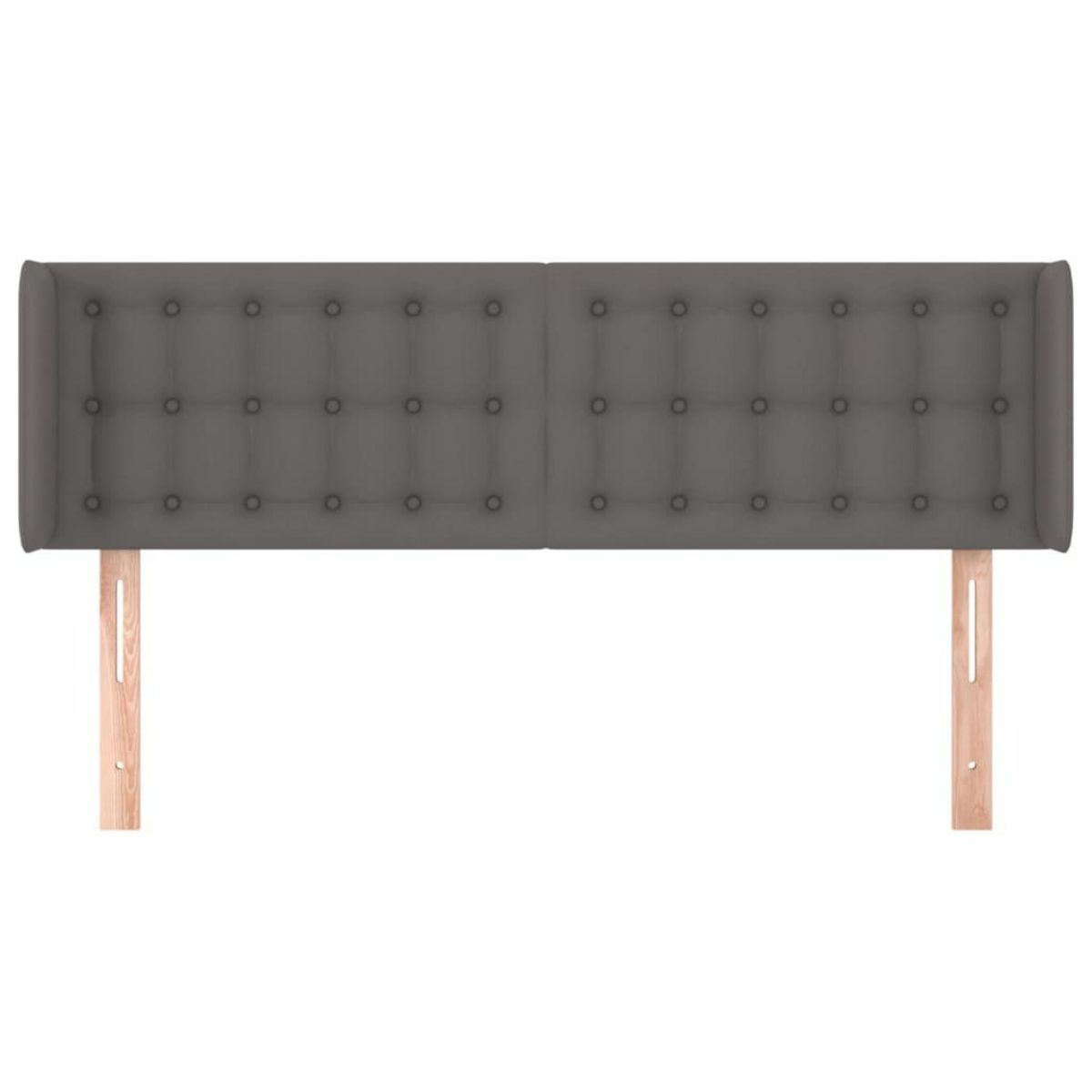 VIDAXL Tete de lit avec oreilles Gris 147x16x78/88 cm Similicuir