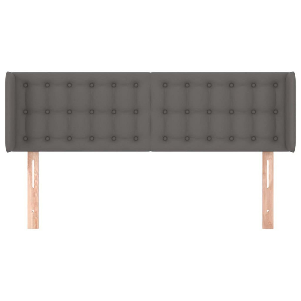 VIDAXL Tete de lit avec oreilles Gris 147x16x78/88 cm Similicuir