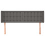 Voir la diapositive 3 : VIDAXL Tete de lit avec oreilles Gris 147x16x78/88 cm Similicuir