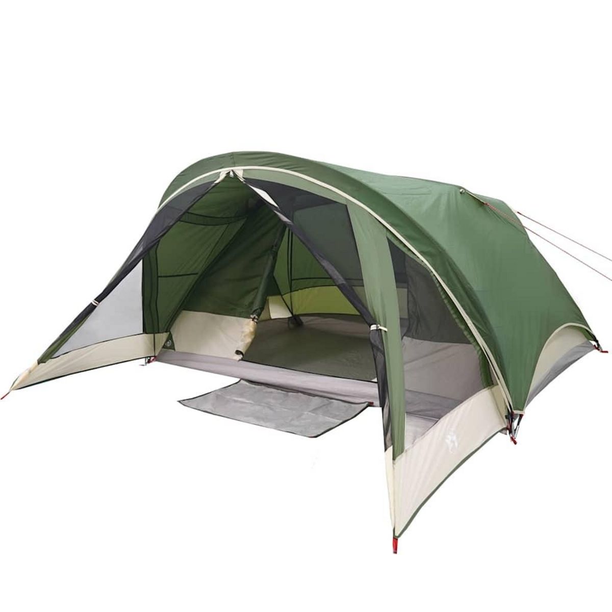 VIDAXL Tente de camping de cabine 4 personnes vert impermeable