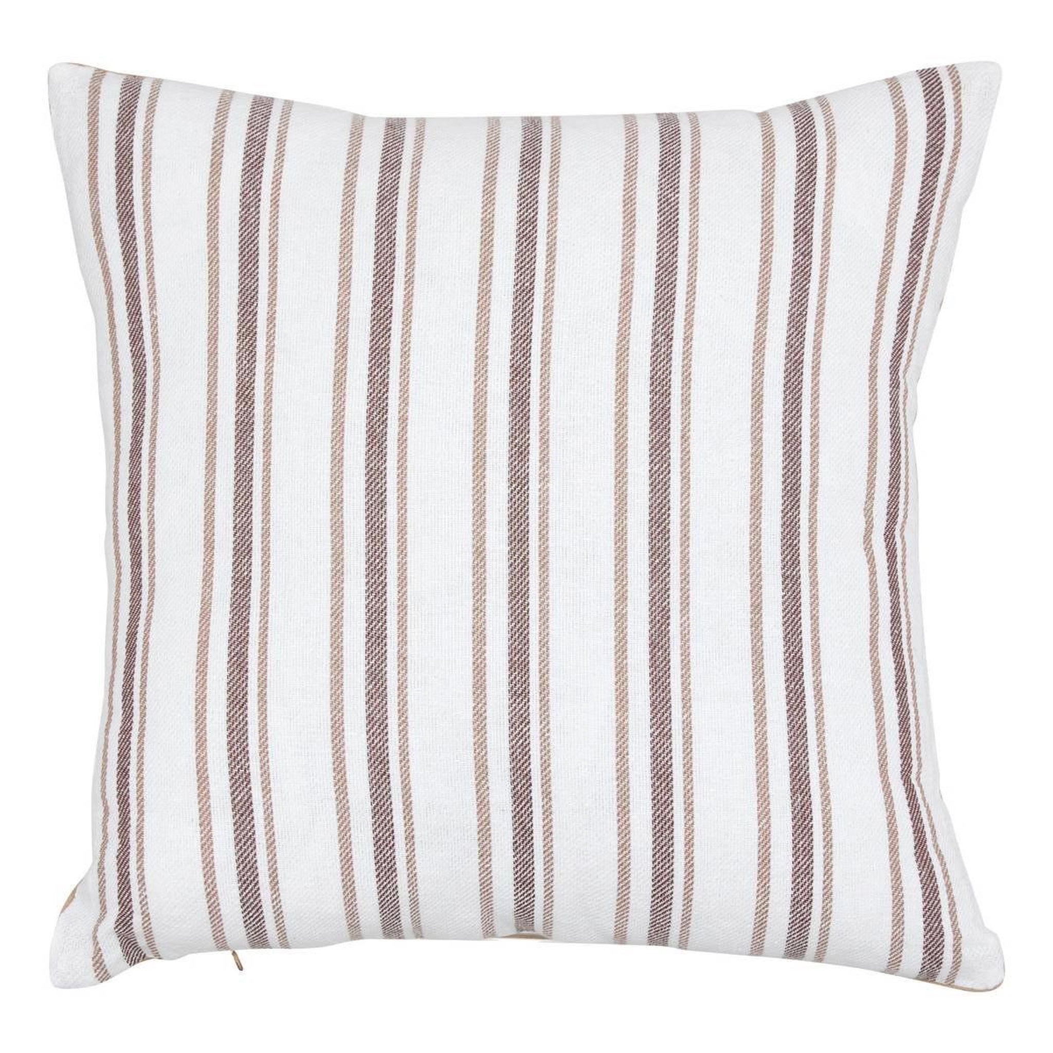 ATMOSPHERA Coussin déco à rayures  groove  40x40cm beige