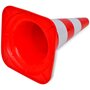 VIDAXL Cone de signalisation reflechissant 10 pcs 50 cm Rouge et blanc