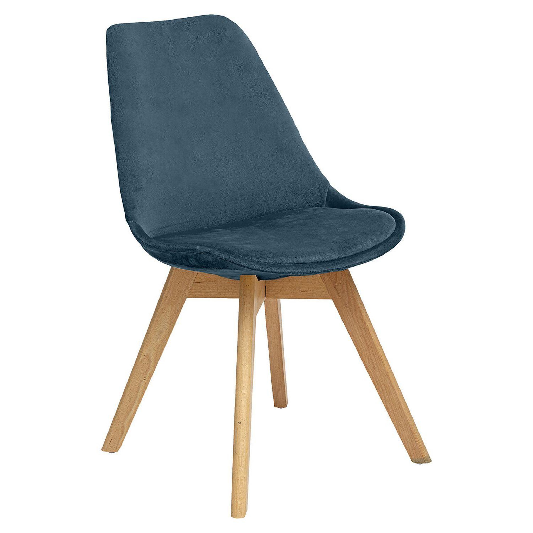 Voir la diapositive 2 : TOILINUX Lot de 4 Chaises effet velours Baya
