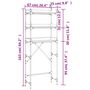 Voir la diapositive 6 : VIDAXL Etagere de lave-linge noir 67x25x163 cm bois d'ingenierie