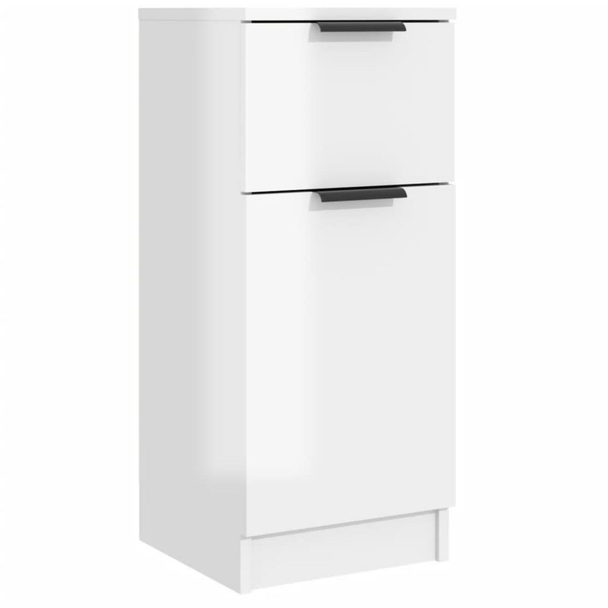 VIDAXL Buffet Blanc brillant 30x30x70 cm Bois d'ingenierie