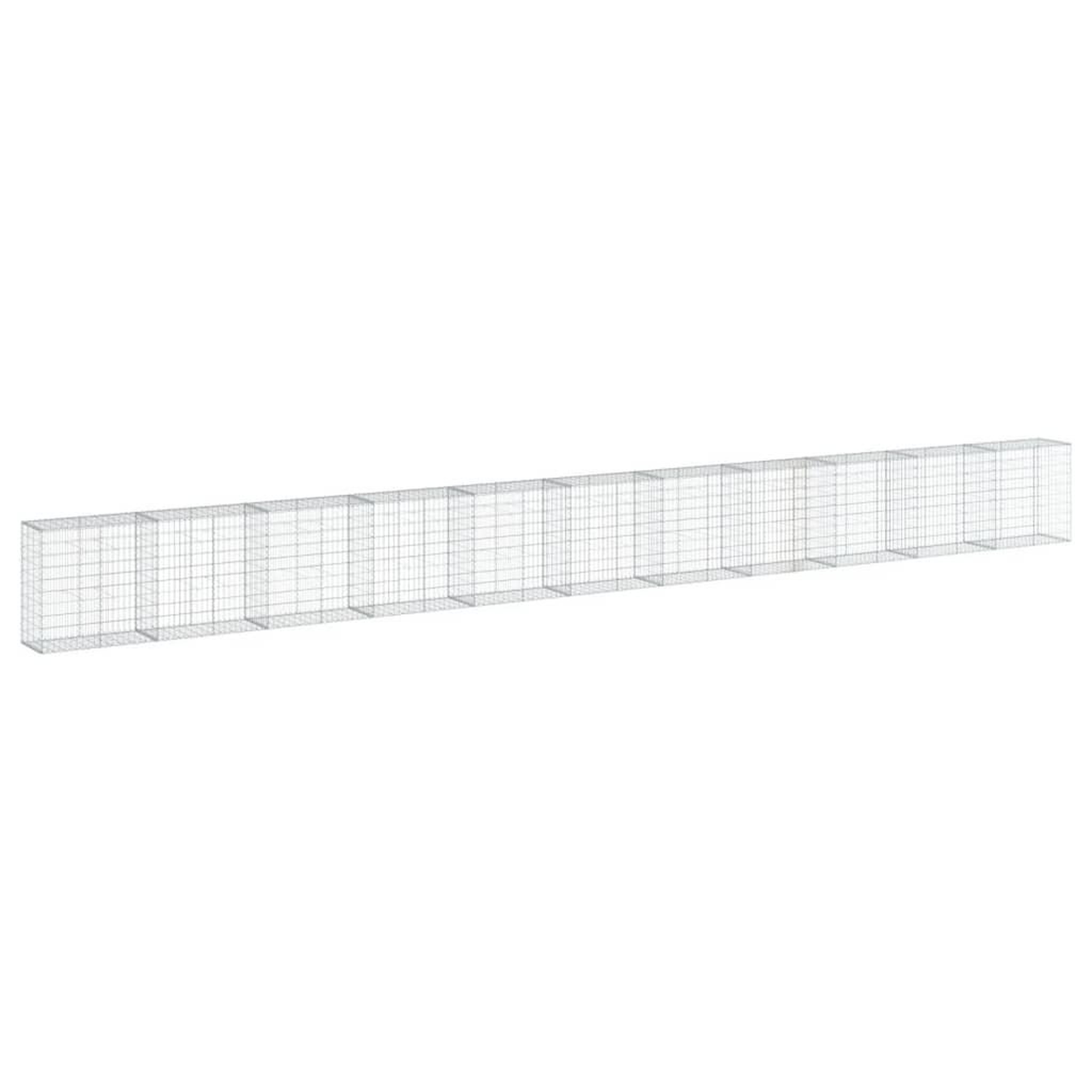 Voir la diapositive 2 : VIDAXL Panier gabion avec couvercle 1100x50x100 cm fer galvanise