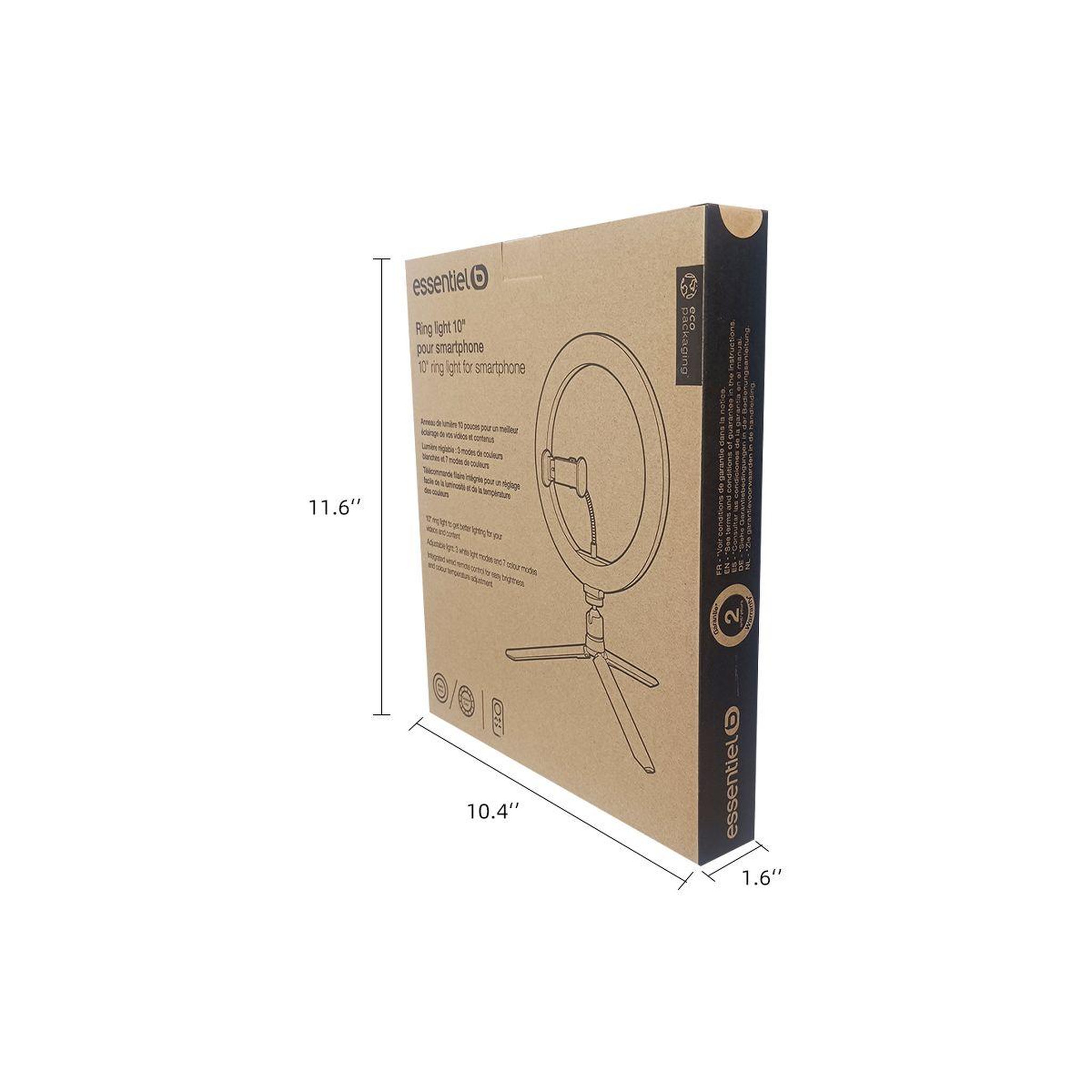Voir la diapositive 5 : ESSENTIEL B Ring light anneau de lumière 10''