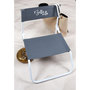 Voir la diapositive 4 : The Home Deco Factory Chaise de Plage pliante Bella Vita - Blanc et Gris