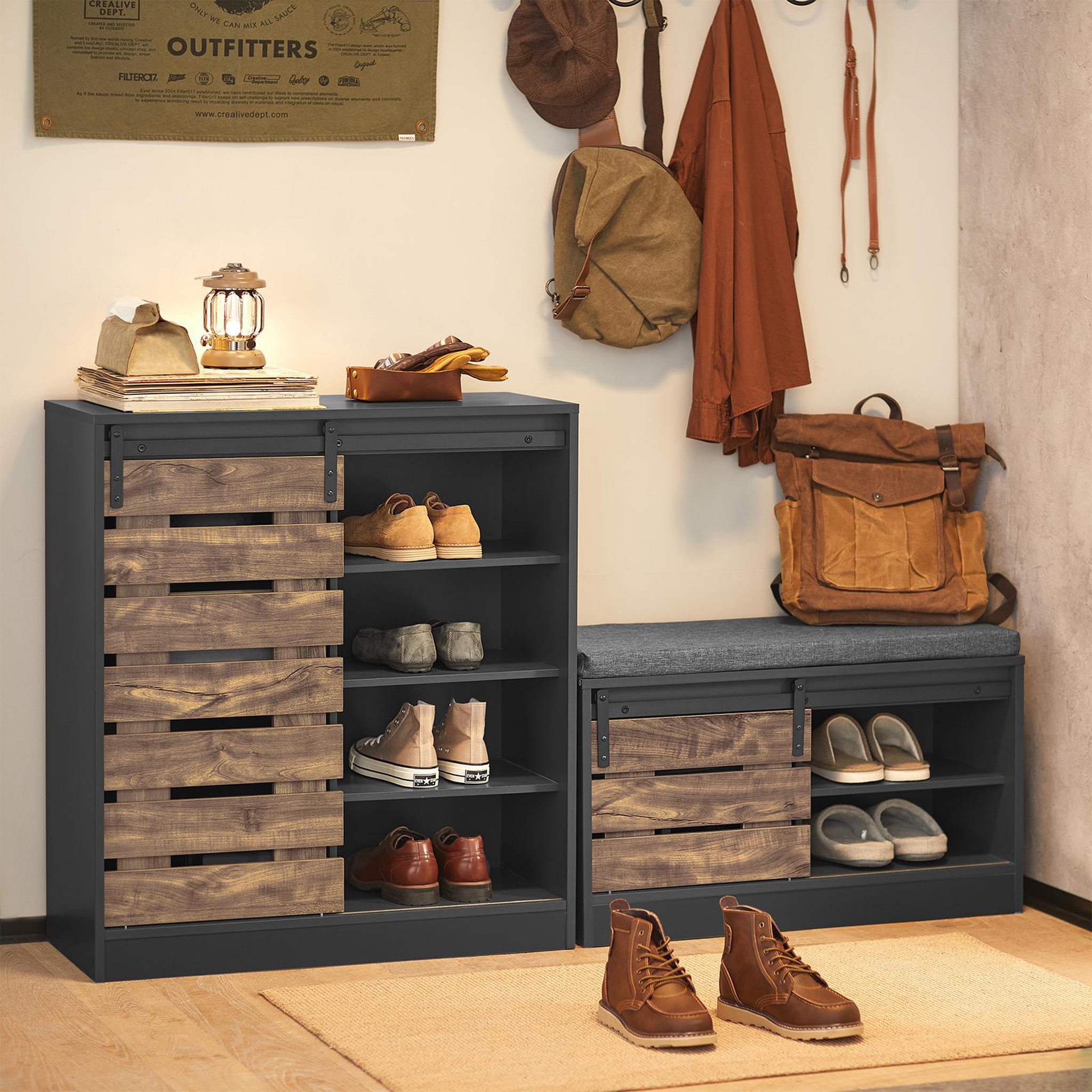 Voir la diapositive 2 : SOBUY SoBuy - Meuble À Chaussures à 3 tiroirs - Industriel - FSR120