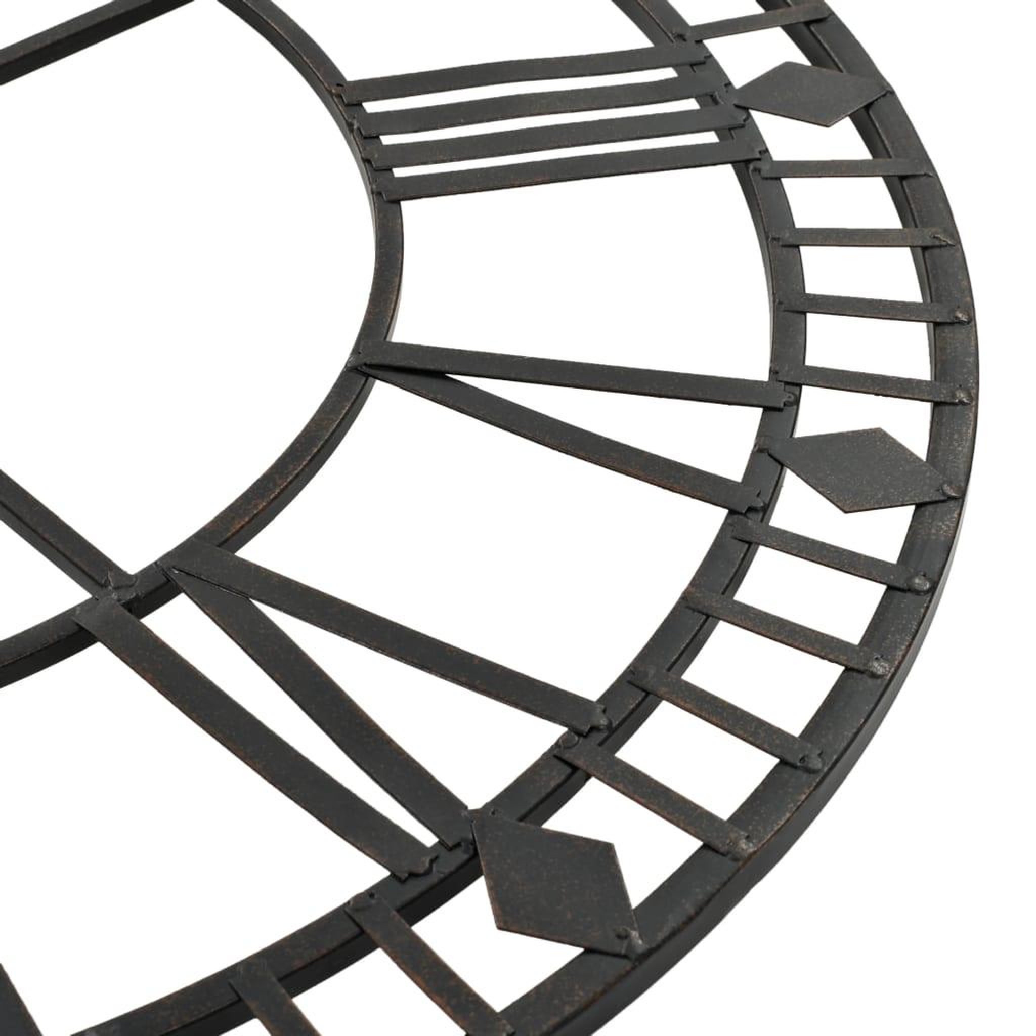 Voir la diapositive 5 : VIDAXL Horloge murale vintage avec mouvement a quartz metal 60 cm xxl