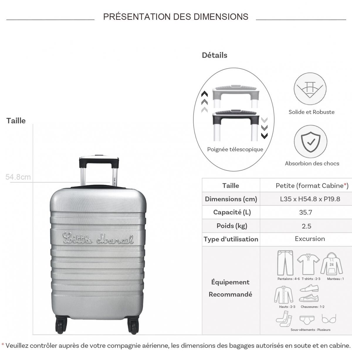 Little Marcel Valise cabine passe-partout rigide 54.8 cm