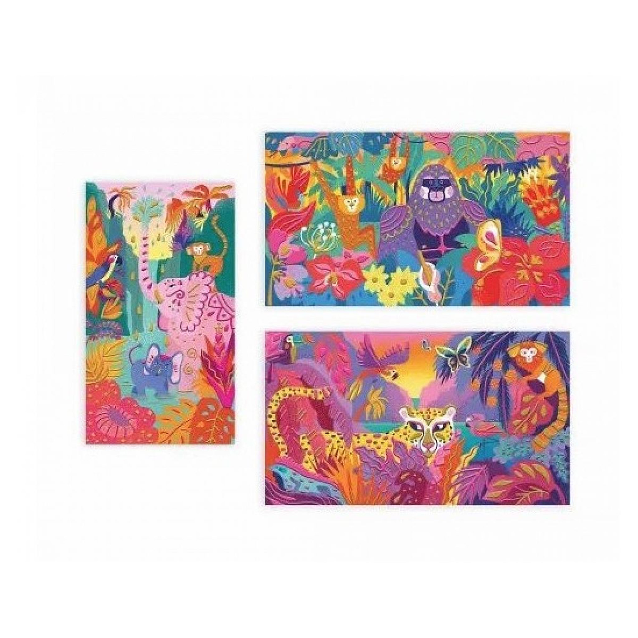 Voir la diapositive 2 : Juratoys-Janod Peinture 3D Jungle Tableaux