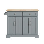SOBUY SoBuy - Îlot De Cuisine à deux tiroirs - Gris - 107x71x92cm - Moderne - FKW71-III-HG