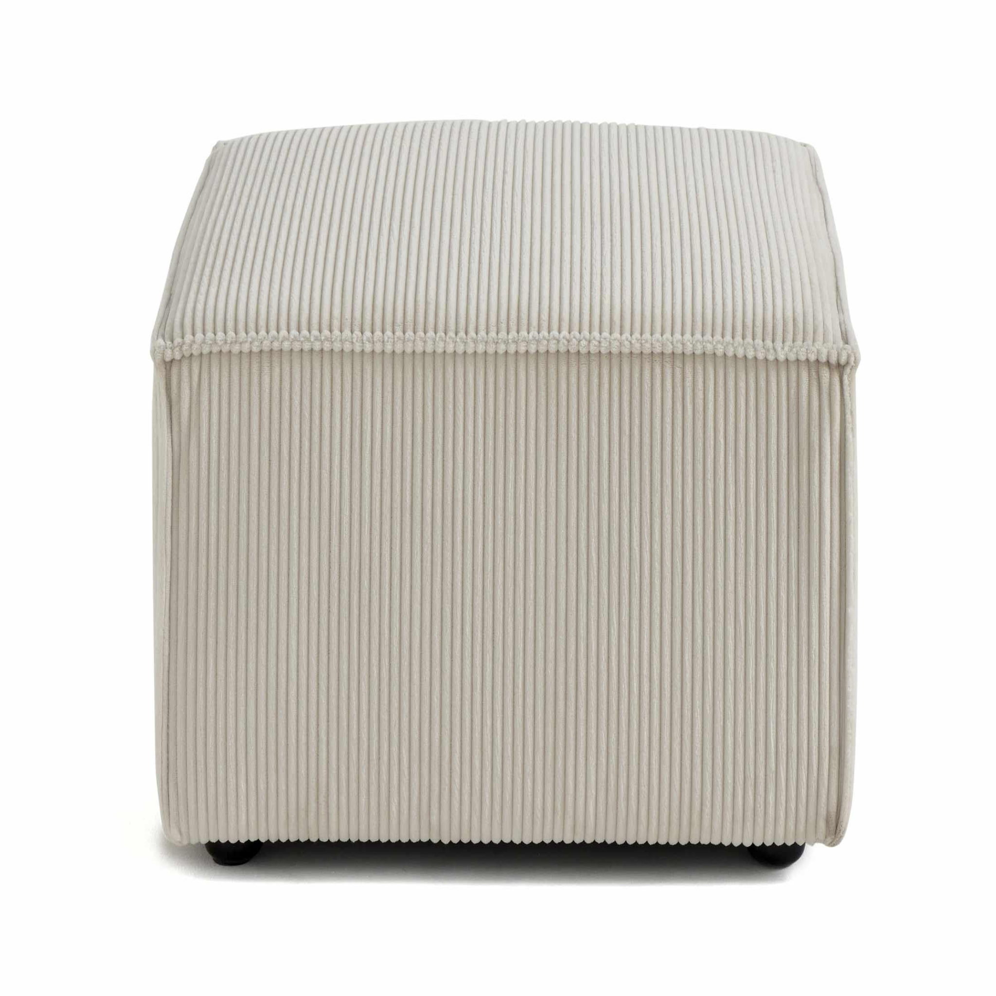 Voir la diapositive 5 : BEST MOBILIER Arty - pouf d'appoint - en velours côtelé