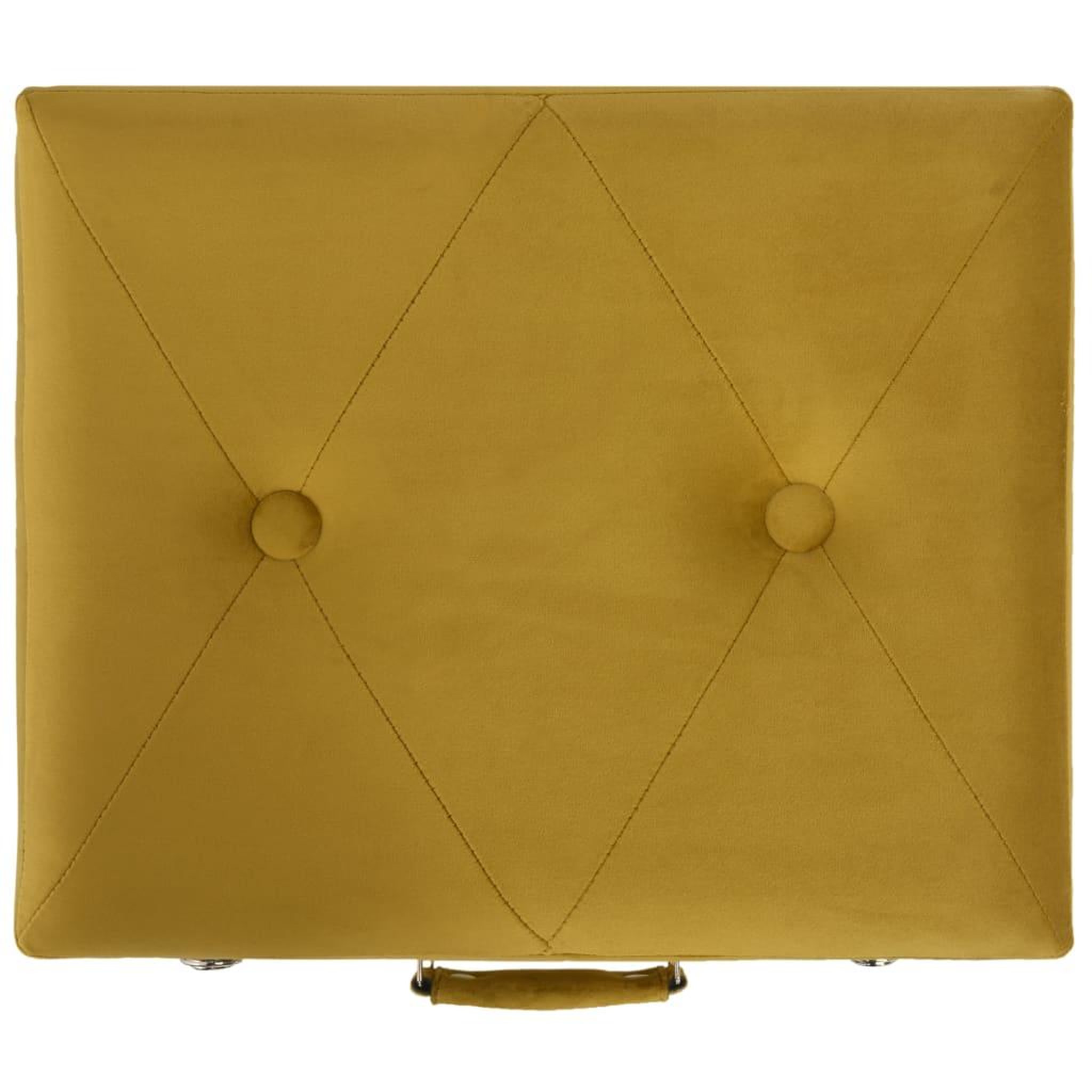 Voir la diapositive 4 : VIDAXL Tabouret de rangement 40 cm Jaune moutarde Velours