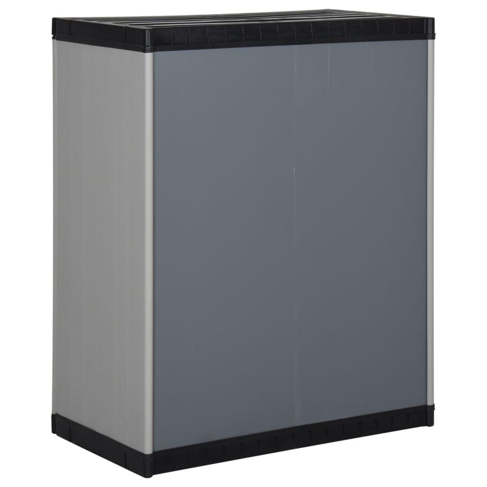 Voir la diapositive 5 : VIDAXL Armoire de rangement de jardin 1 etagere gris/noir 68x40x85 cm
