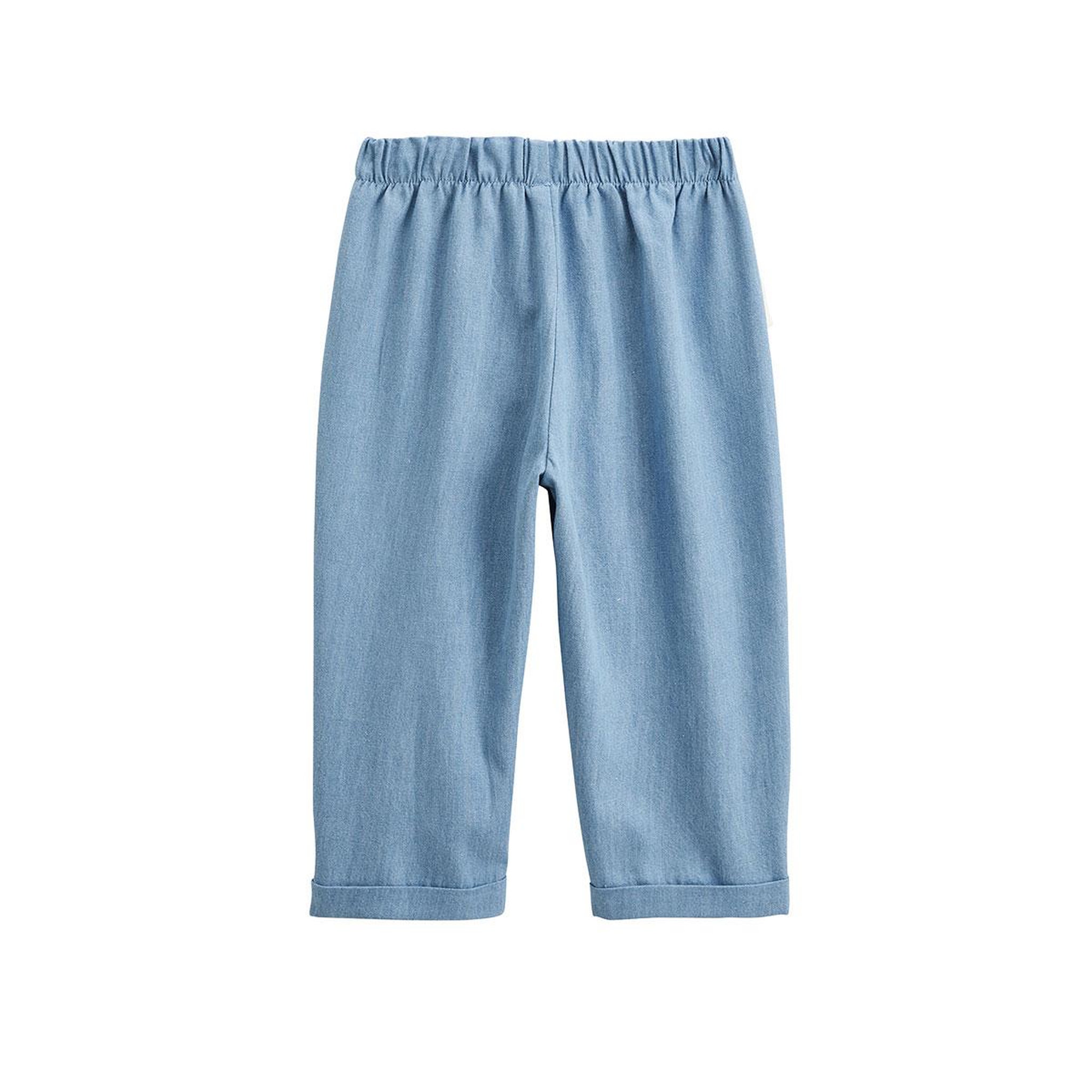 Voir la diapositive 2 : Petit Béguin Pantalon enfant en chambray ciao milano