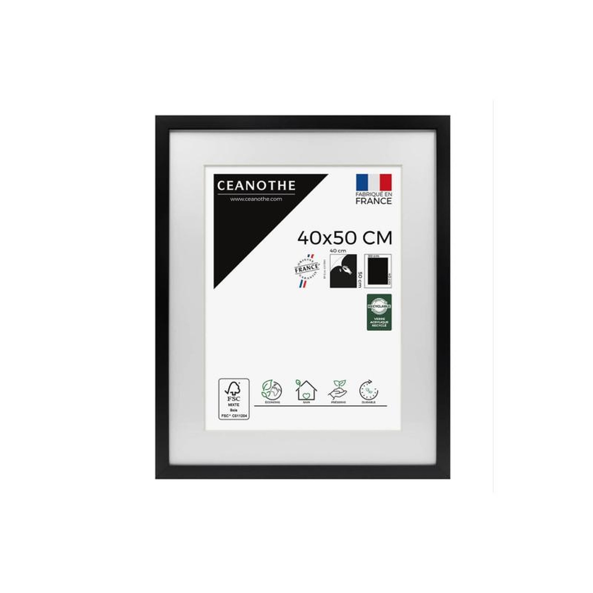 CEANOTHE Cadre Ceanothe CADRE 40X50 OUV 30X40 MILAN NOIR