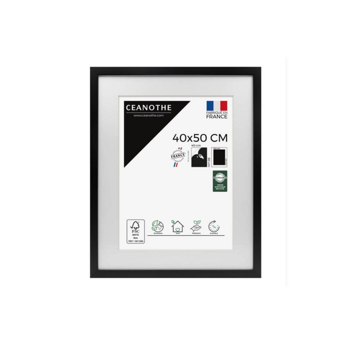 CEANOTHE Cadre Ceanothe CADRE 40X50 OUV 30X40 MILAN NOIR