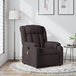 VIDAXL Fauteuil de massage inclinable Marron fonce Tissu