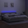 Voir la diapositive 4 : VIDAXL Sommier a lattes de lit matelas LED Gris clair 200x200 cm Tissu