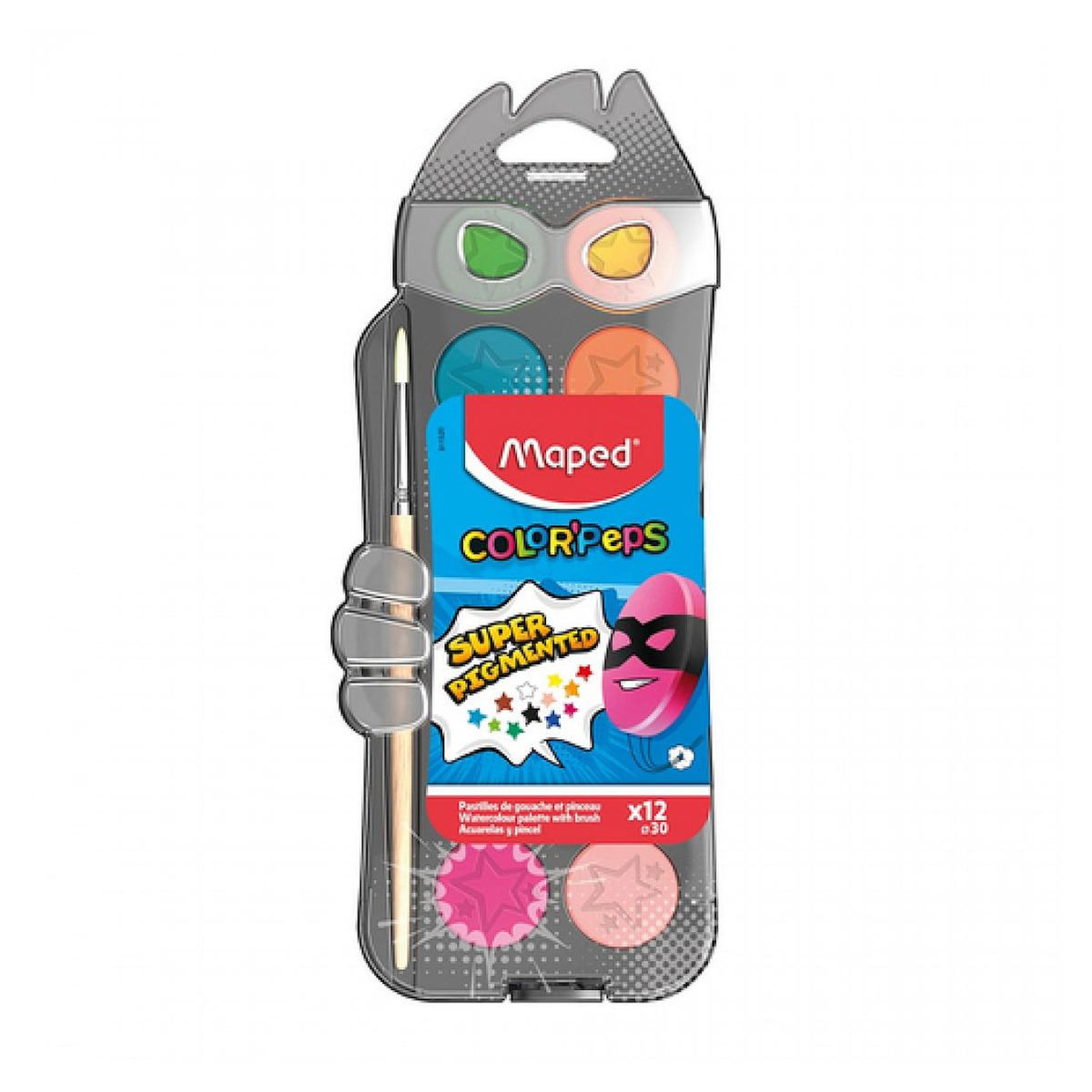 MAPED Boite de 12 pastilles de gouaches