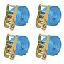 Voir la diapositive 1 : VIDAXL Sangle d'arrimage 4 pcs 2 tonnes 6 m x 38 mm Bleu