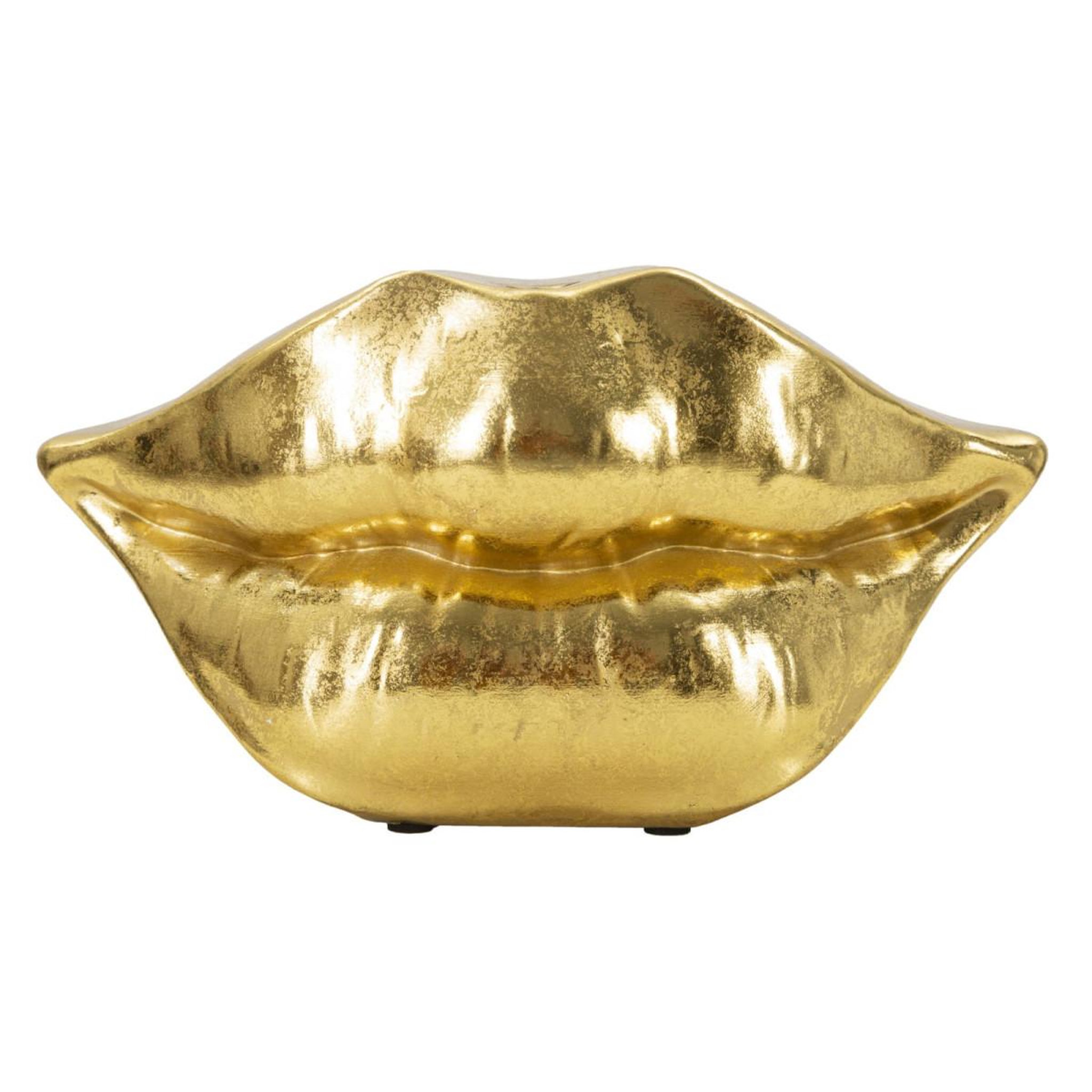 Paris Prix Vase déco en résine  bouche  23cm or