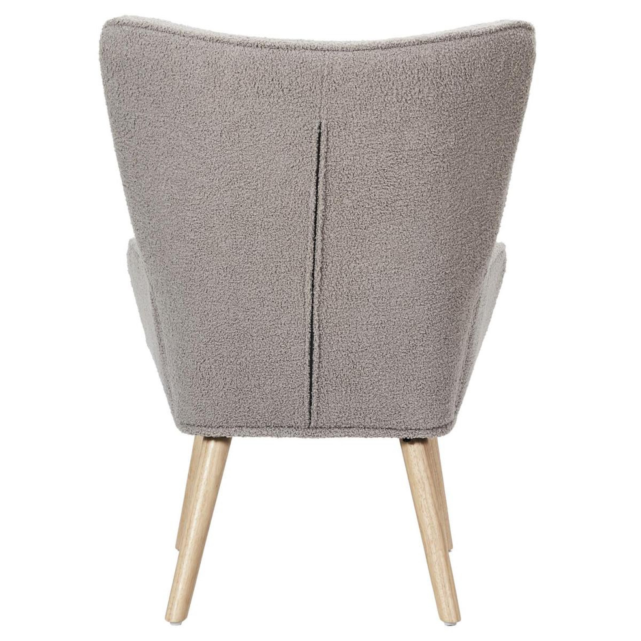 Voir la diapositive 5 : The Home Deco Factory Fauteuil bouclette  rhea  96cm taupe