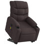 Voir la diapositive 3 : VIDAXL Fauteuil inclinable de massage electrique Marron fonce Tissu