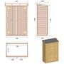 Voir la diapositive 4 : Habitat et Jardin Abri jardin bois adossable  Lipki   - 1.79 x 0.9 x 1.78/1.87 m  - 1.61 m² - 12 mm - Avec plancher