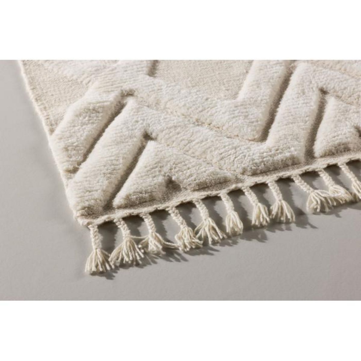 Paris Prix Tapis Déco en Laine  Dahlia  200x300cm Blanc