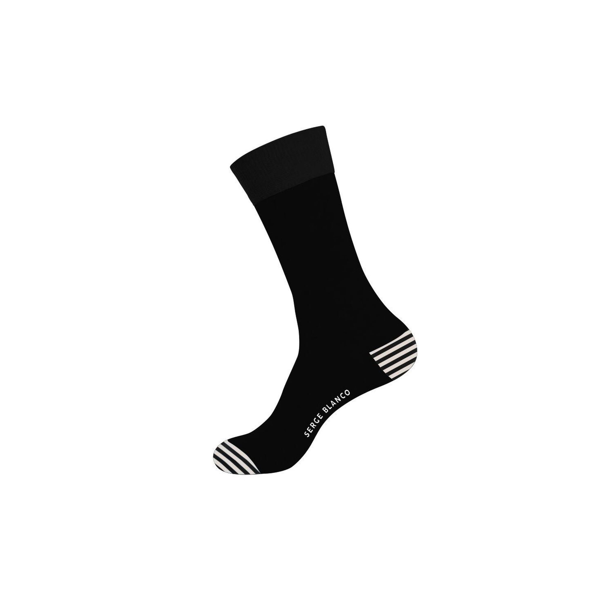 Voir la diapositive 5 : SERGE BLANCO Lot de 6 paires de chaussettes de ville homme unies modèle D