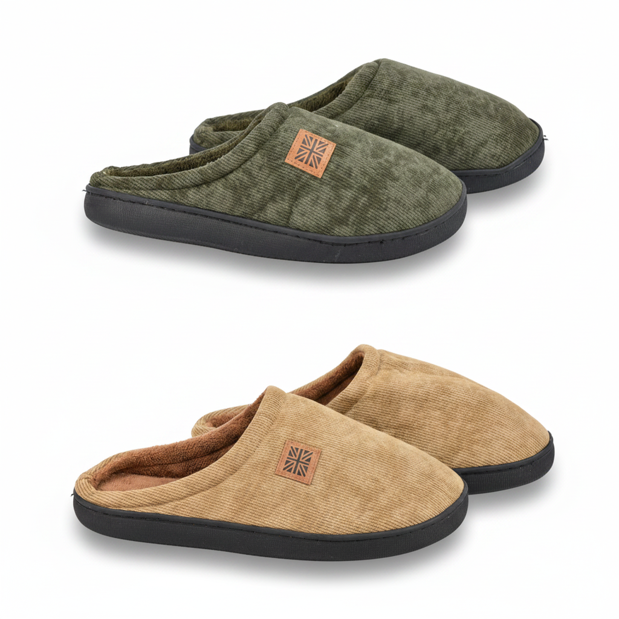 Voir la diapositive 3 : OZABI Ozabi pack 2 paires mules homme velours côtelé doublure éponge